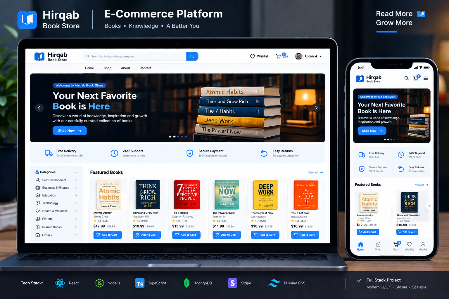 Hirqab Book Store project preview