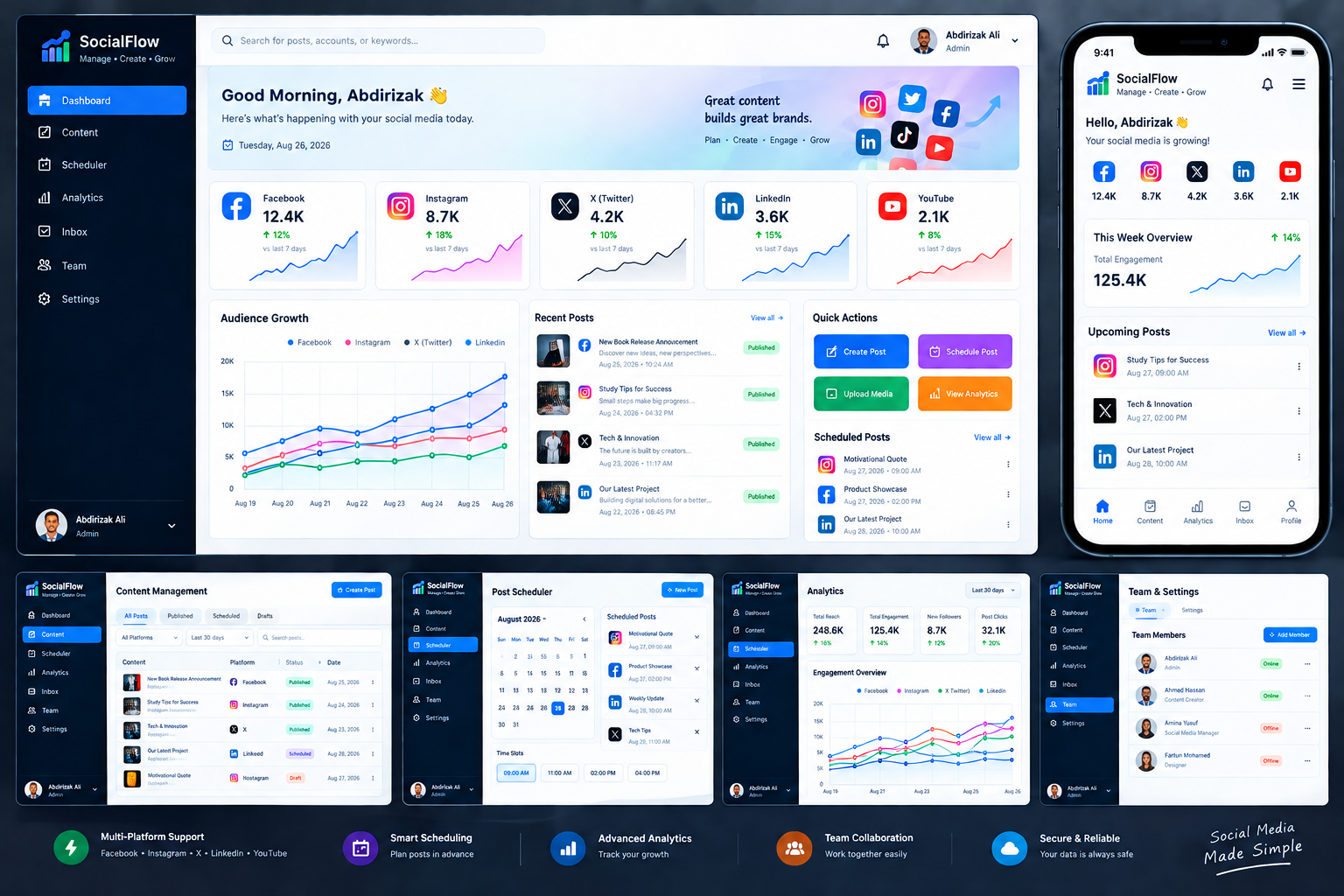 Social Media Management System project preview
